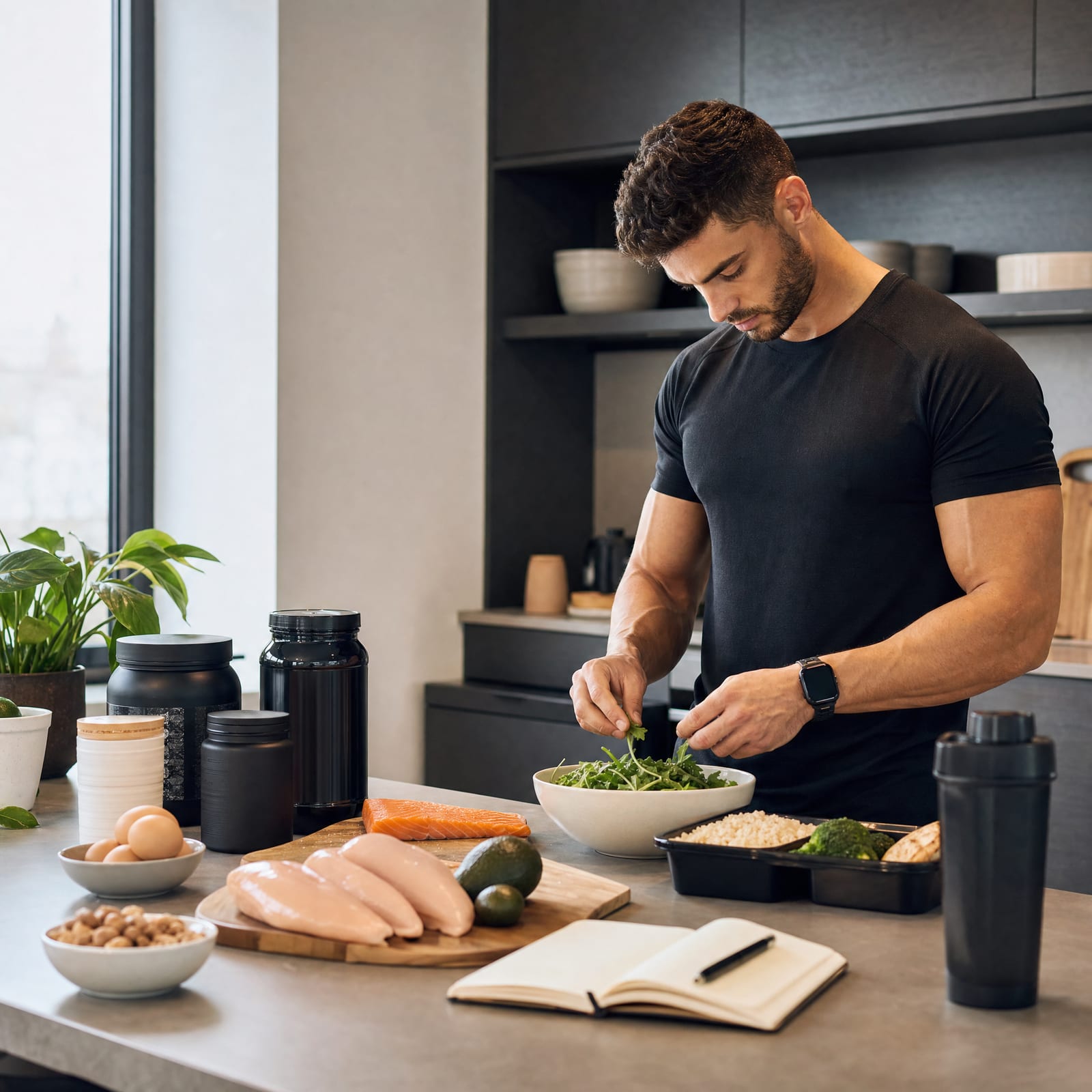 NOVA Performance client preparing a nutrition-focused meal